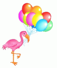 Flamingo Birthday GIF - Flamingo Birthday Balloons GIFs