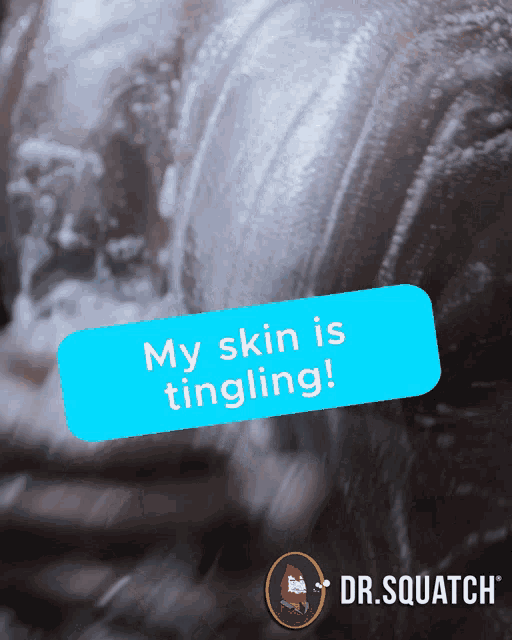 a sign that says " my skin is tingling "