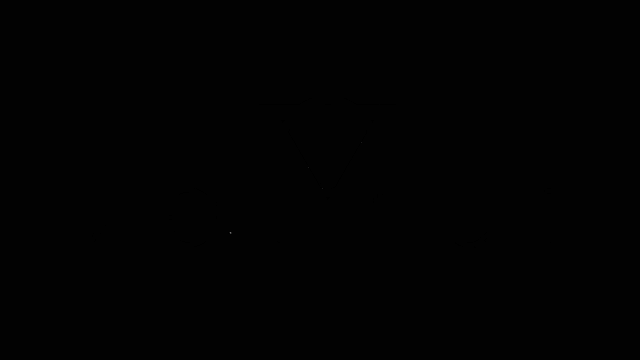 a logo for a company called velrut with a triangle on a black background