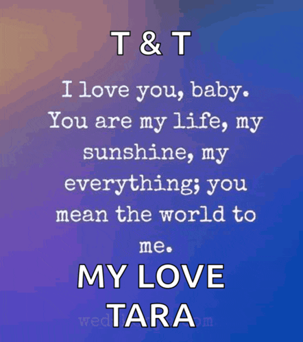 a blue background with the words i love you baby