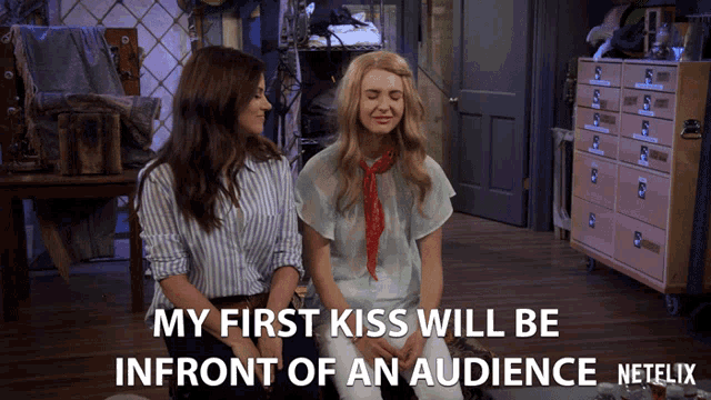 My First Kiss Will Be On Front Of An Audience Isabel May GIF - My First Kiss Will Be On Front Of An Audience Isabel May Katie Cooper GIFs