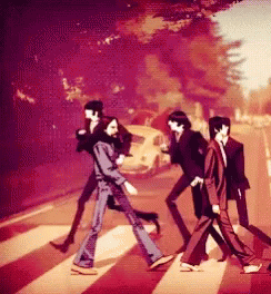 Beatles Abbey Road Running GIF - Beatles Abbey Road Running Chase GIFs