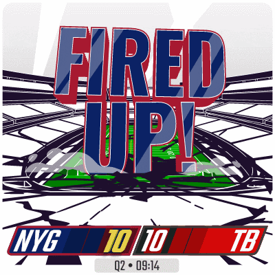 a graphic that says fired up on it