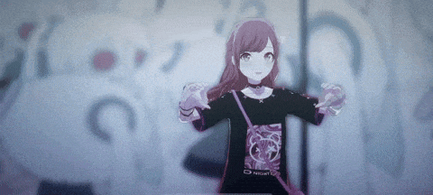 a girl wearing a black shirt that says night
