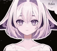 a drawing of a girl with bunny ears and the word kalia on the bottom