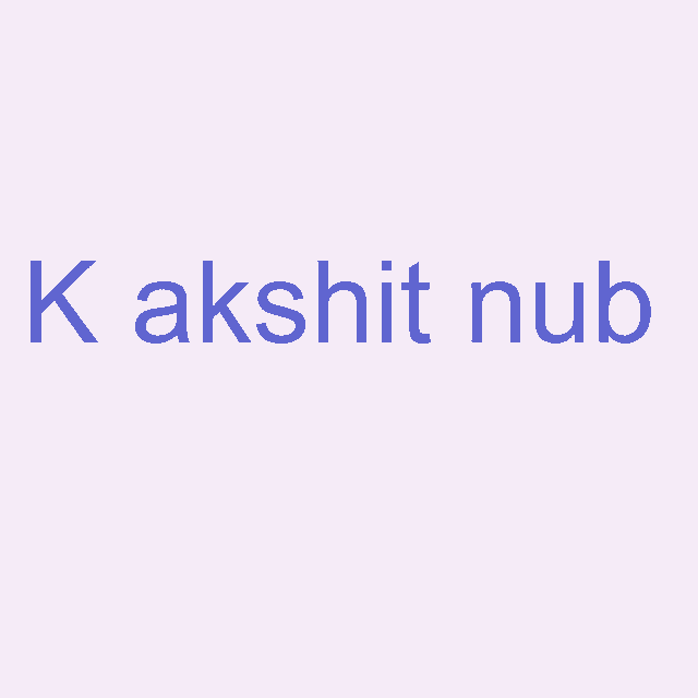 a white background with the words k akshit nub in green