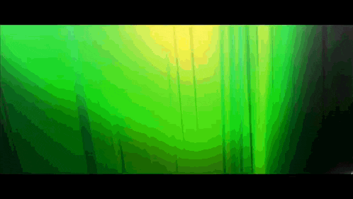 a green background with a yellow stripe on the right