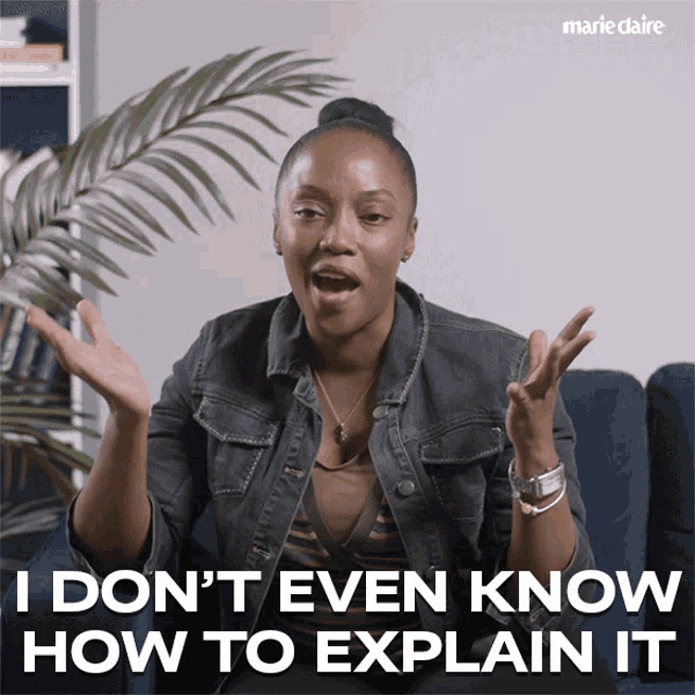 I Dont Even Know How To Explain It Makeda Davis GIF - I Dont Even Know How To Explain It Makeda Davis Marie Claire GIFs