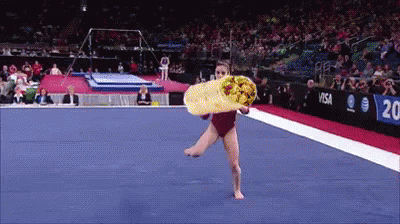 Burrito Funny GIF - Burrito Funny Gymnast GIFs