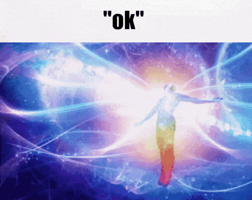 a picture of a person with the words " ok " on the top