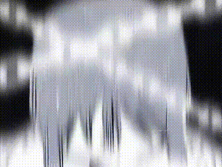 a black and white image of a waterfall with a lot of lines coming out of it .