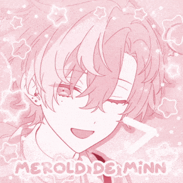 a drawing of a girl with the name merold de minn