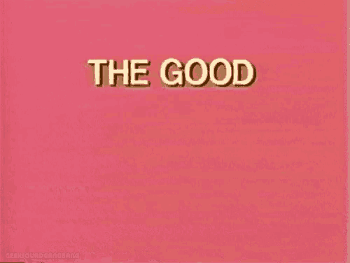 a pink background with the words `` & the horny '' written in gold letters .