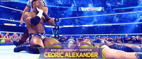 Cedric Alexander Cruiserweight Champion GIF - Cedric Alexander Cruiserweight Champion Wwe GIFs
