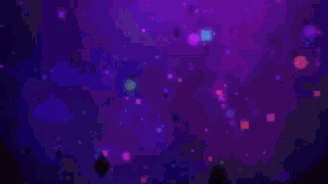 a close up of a cartoon character 's face with a purple and pink background