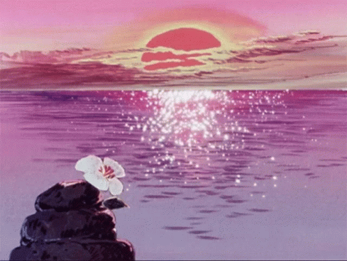 Sunset Anime GIF - Sunset Anime Flower GIFs