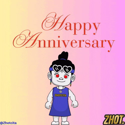 a greeting card that says happy anniversary