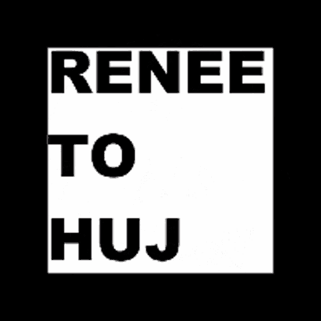 a black and white sign that says renee