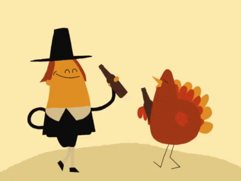 Dancing With The Turkey GIF - Turkey Knife Dancing GIFs