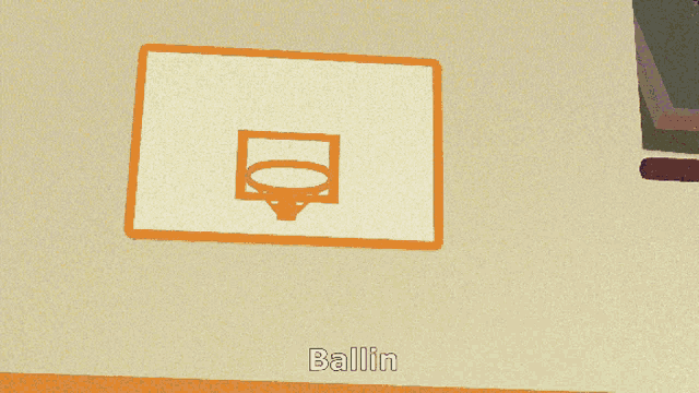 a cartoon of a basketball player with the name ballin on the bottom