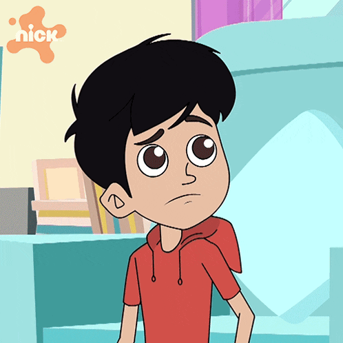 a cartoon of a boy with a nick logo on the bottom