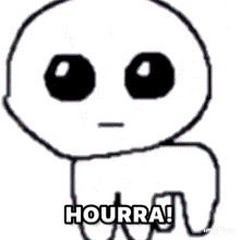 a colorful drawing of a person with the word hourra written on it