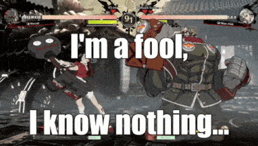 i 'm a fool i know nothing written on a screen