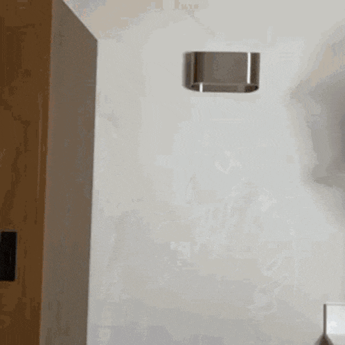 a ceiling light is hanging from the ceiling of a room .