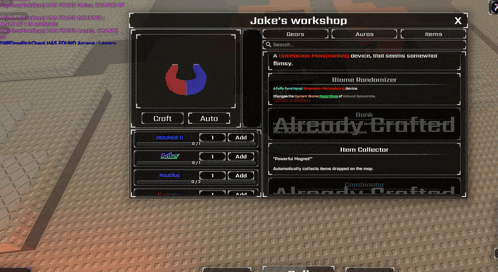 a screenshot of a game called joke 's workshop shows a blue and red magnet