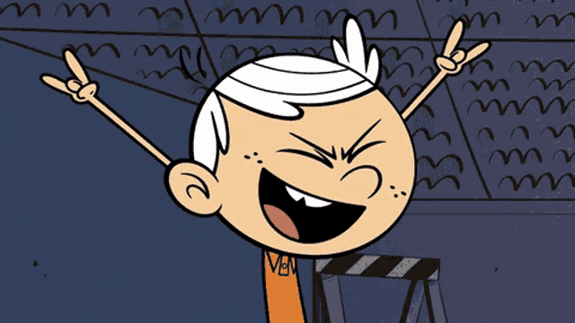 a cartoon of lincoln loud wearing a mask with the words deal with it