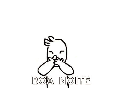 a cartoon of a man with his arms outstretched surrounded by hearts and the words boa noite .