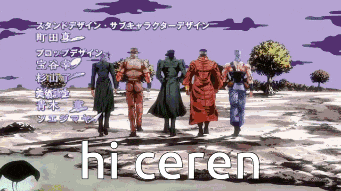 a group of people standing in a field with the word hi-ceren on the bottom right