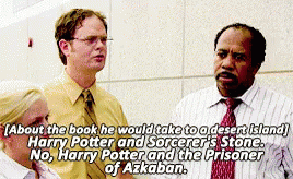 Rainn Wilson On The Book He Would Take To A Deserted Island - Harry Potter GIF - Island Deserted Island Harry Potter GIFs