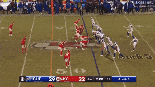 a football game is being shown on cbs and the score is 29 to 32