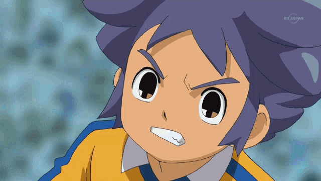 a close up of a cartoon character with a tv channel displayed in the background