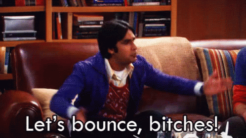 When You'Re Waiting On Your Friends To Go Out GIF - The Big Bang Theory Lets Bounce Come On GIFs