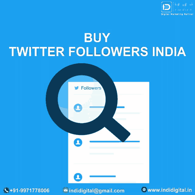 a magnifying glass is looking at a list of followers