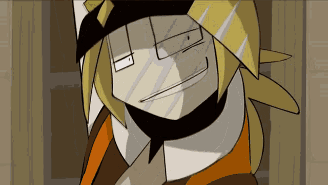 a cartoon drawing of a person with glasses on their face