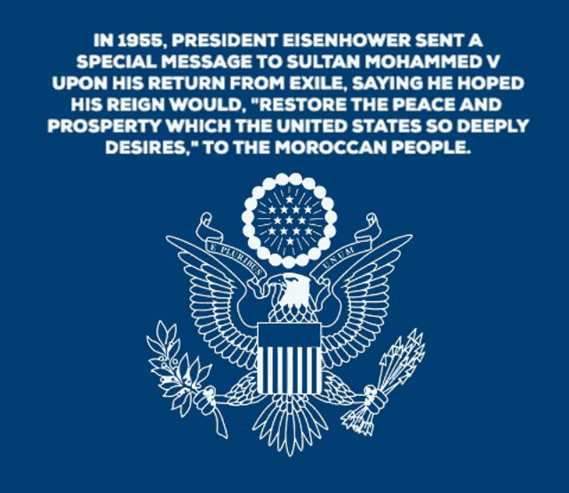 in 1955 president eisenhower sent a special message to sultan mohammed upon his return from exile