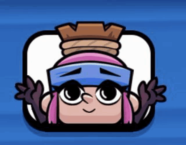 a cartoon character with a crown on her head is wearing a mask .