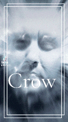 a poster for the movie crow with a blurry picture of a face