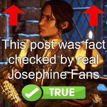 a woman holding a candle next to a check mark that says true