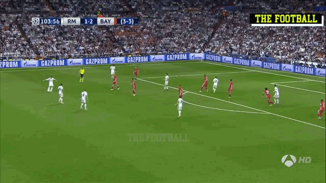 a soccer game between rm and bay with the score 2-2