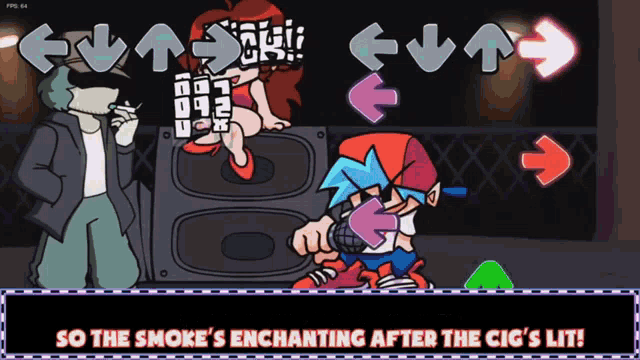 a screenshot of a video game that says so the smoke 's enchanting after the cic 's lit