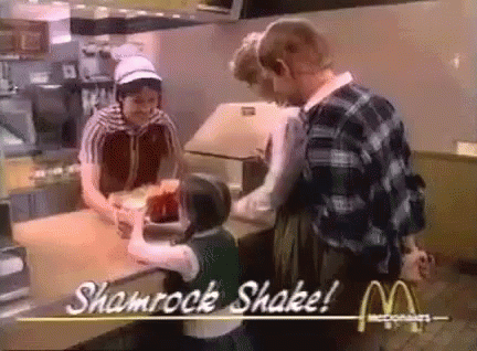 Shamrock Shake GIF - Mc Donalds Shamrock Shake Family GIFs