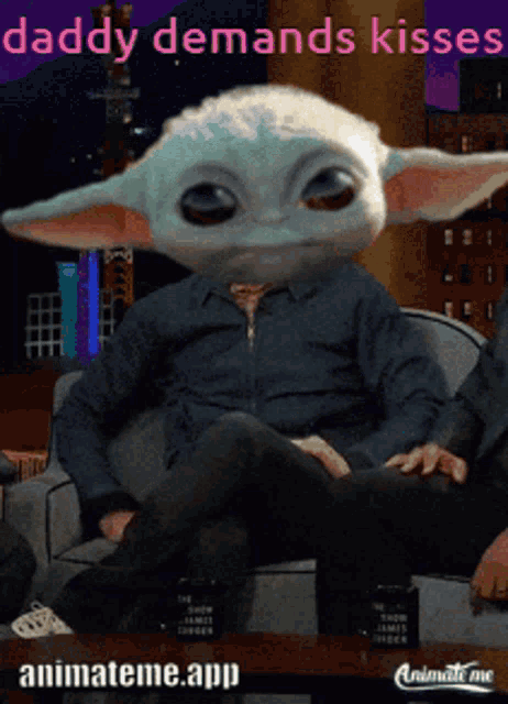 Daddy Demands Proper Kisses GIF