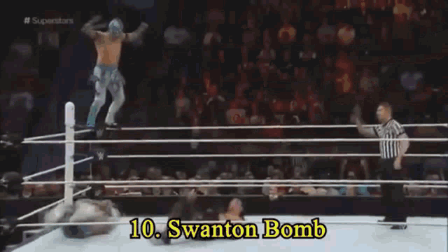 Swanton Bomb Roll GIF - Swanton Bomb Roll Jump GIFs