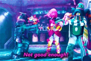 a scene from a video game with the words not good enough