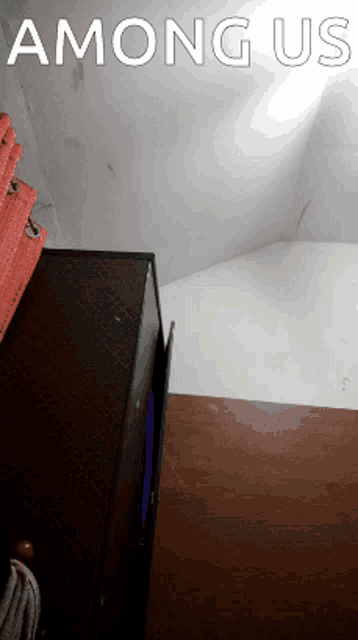 a picture of a room with the words among us on the top