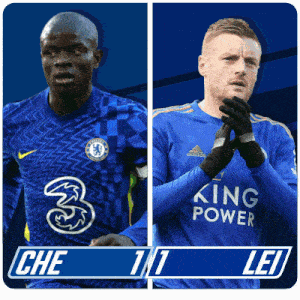 Chelsea F.C. (1) Vs. Leicester City F.C. (1) Half-time Break GIF